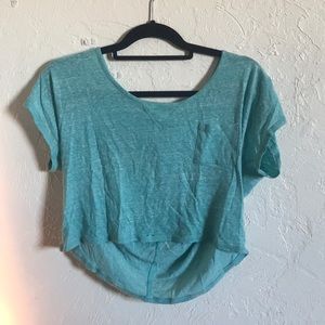 Blue crop top